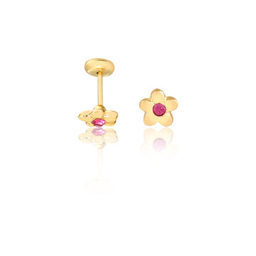 18K Gold Layered Oro Laminado Kids Earrings 21.1107/7